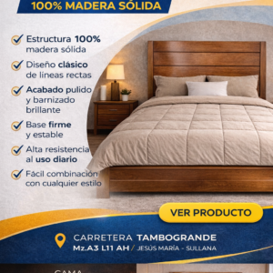 CAMA CLASICA NOGAL
