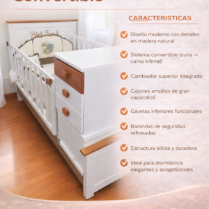 CUNA-CAMA CONVERTIBLE BLANCA