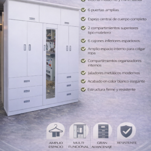 ROPERO MODERNO 6 PUERTAS