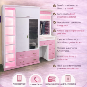 ROPERO CON ESCRITORIO INTEGRADO